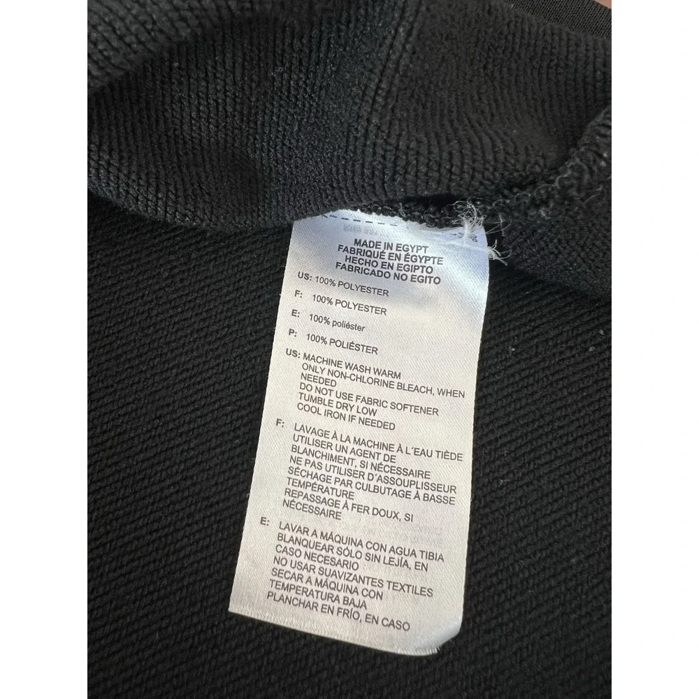 Adidas Golf Mens Large Black‎ Quarter Zip Pullover 3-Stripes Long Sleeve